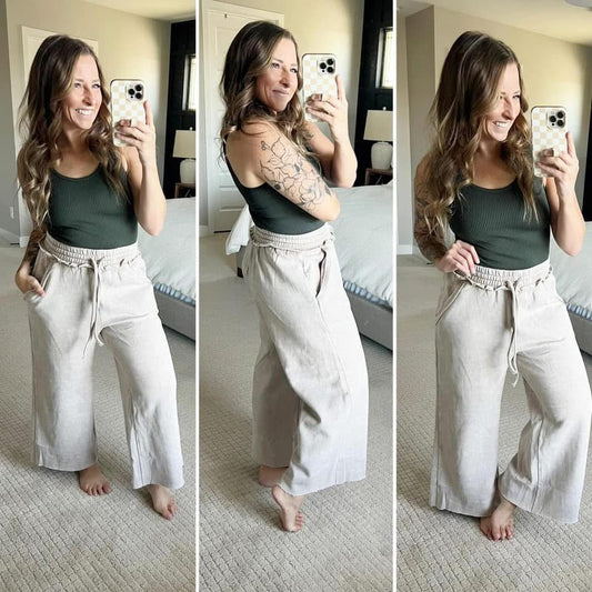 Fleece Palazzo Sweatpants by Zenana