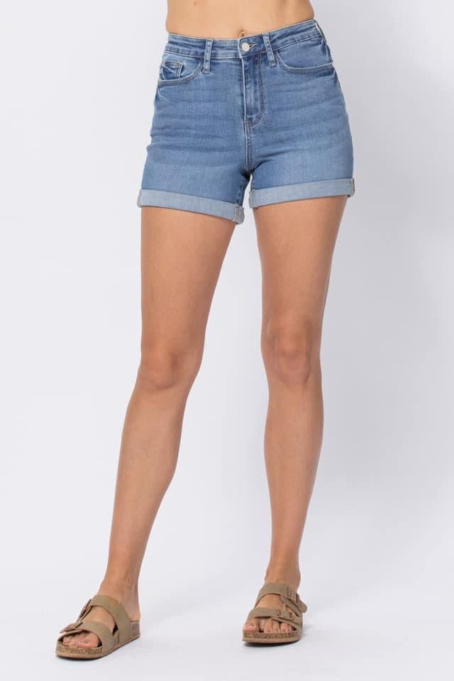 Cuffed Open Seam Judy Blue Shorts