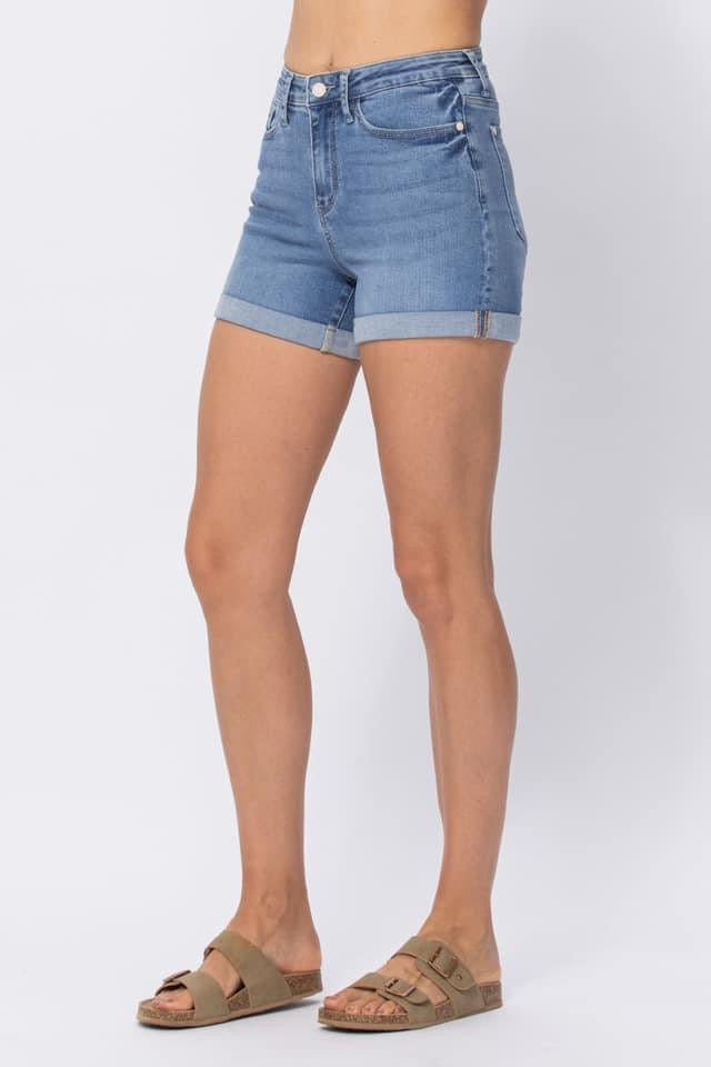 Cuffed Open Seam Judy Blue Shorts