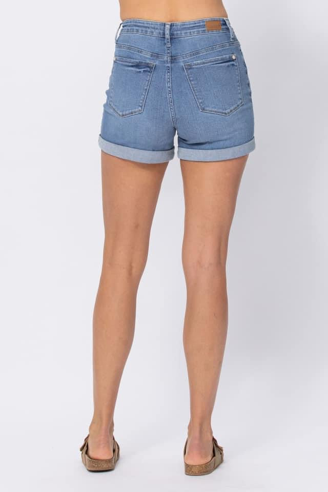 Cuffed Open Seam Judy Blue Shorts