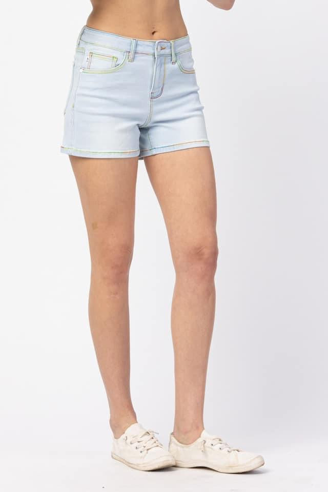 MIDI Rainbow Thread Judy Blue Shorts