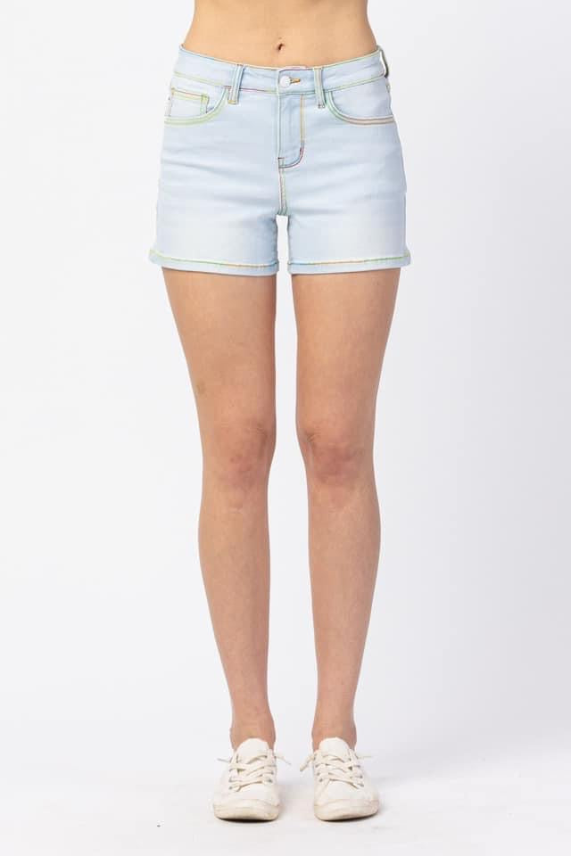 MIDI Rainbow Thread Judy Blue Shorts