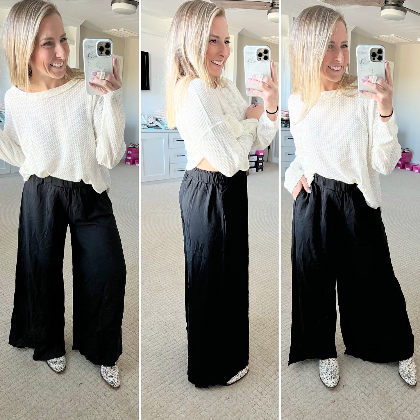 Zara Wide Leg Cotton Pants