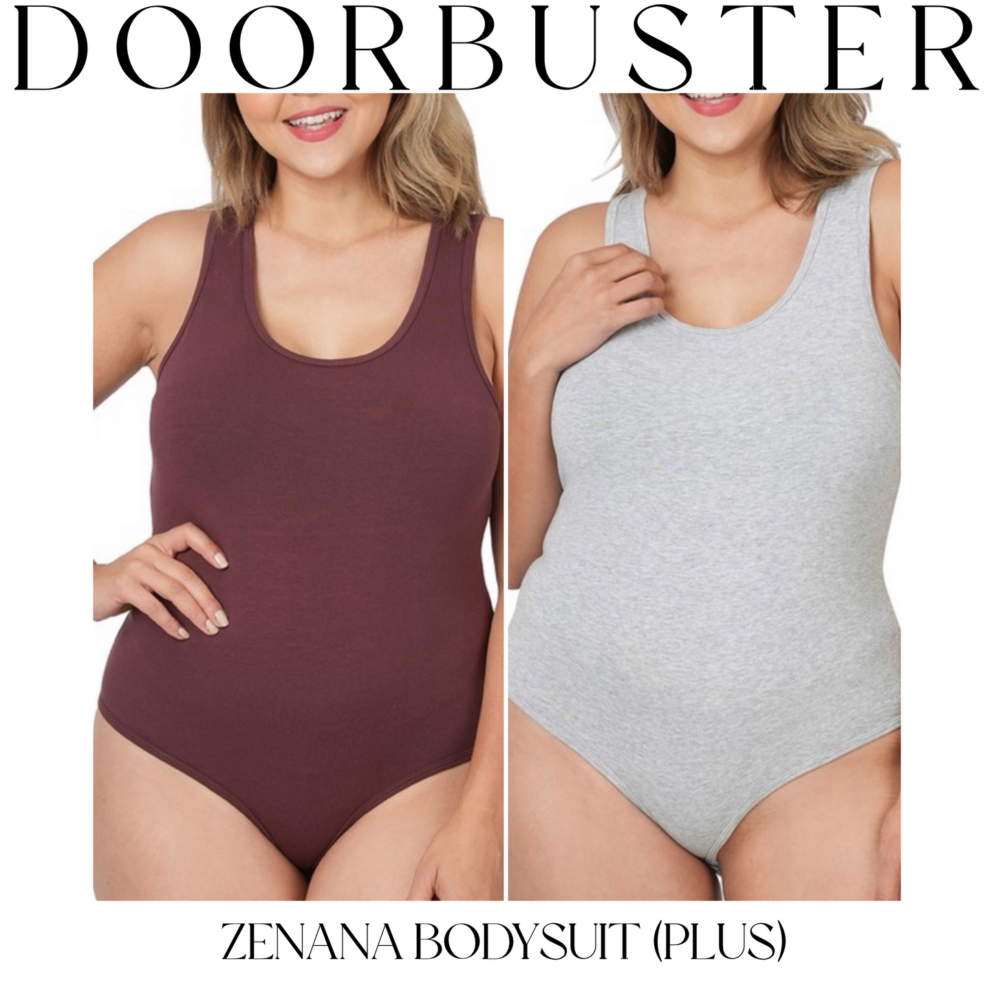 ZENANA Racerback Bodysuit